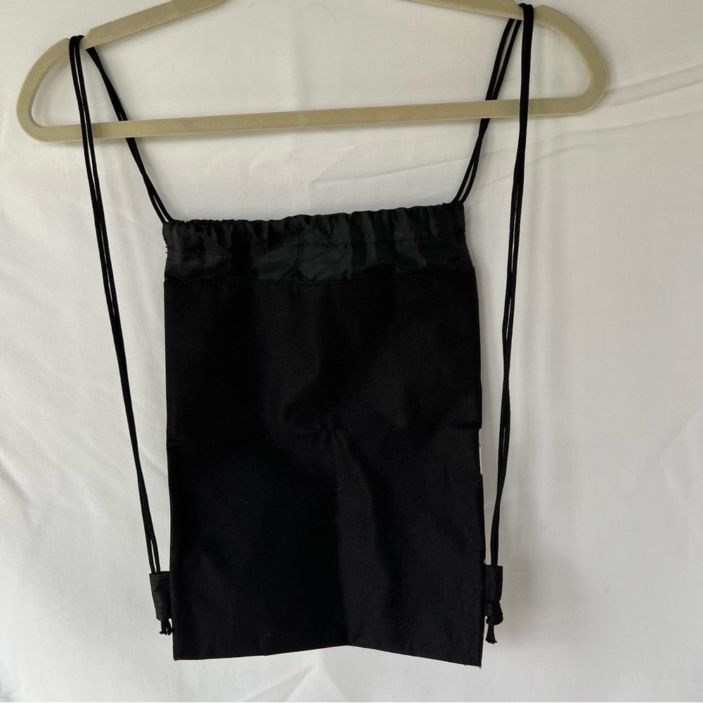 Disney Mickey Mouse Drawstring Backpack Draw String Bag Backpack Black/Silver - Picture 6 of 6